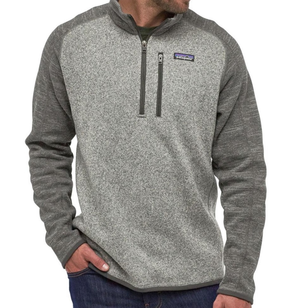LIKE NEW Men’s Patagonia Better Sweater Quarter-Zip Fleece in Nickel/Forge Grey